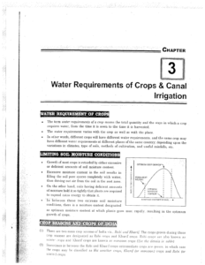 IES MASTER Irrigation Engineering Water Requirements of Crops and Canal Irrigation