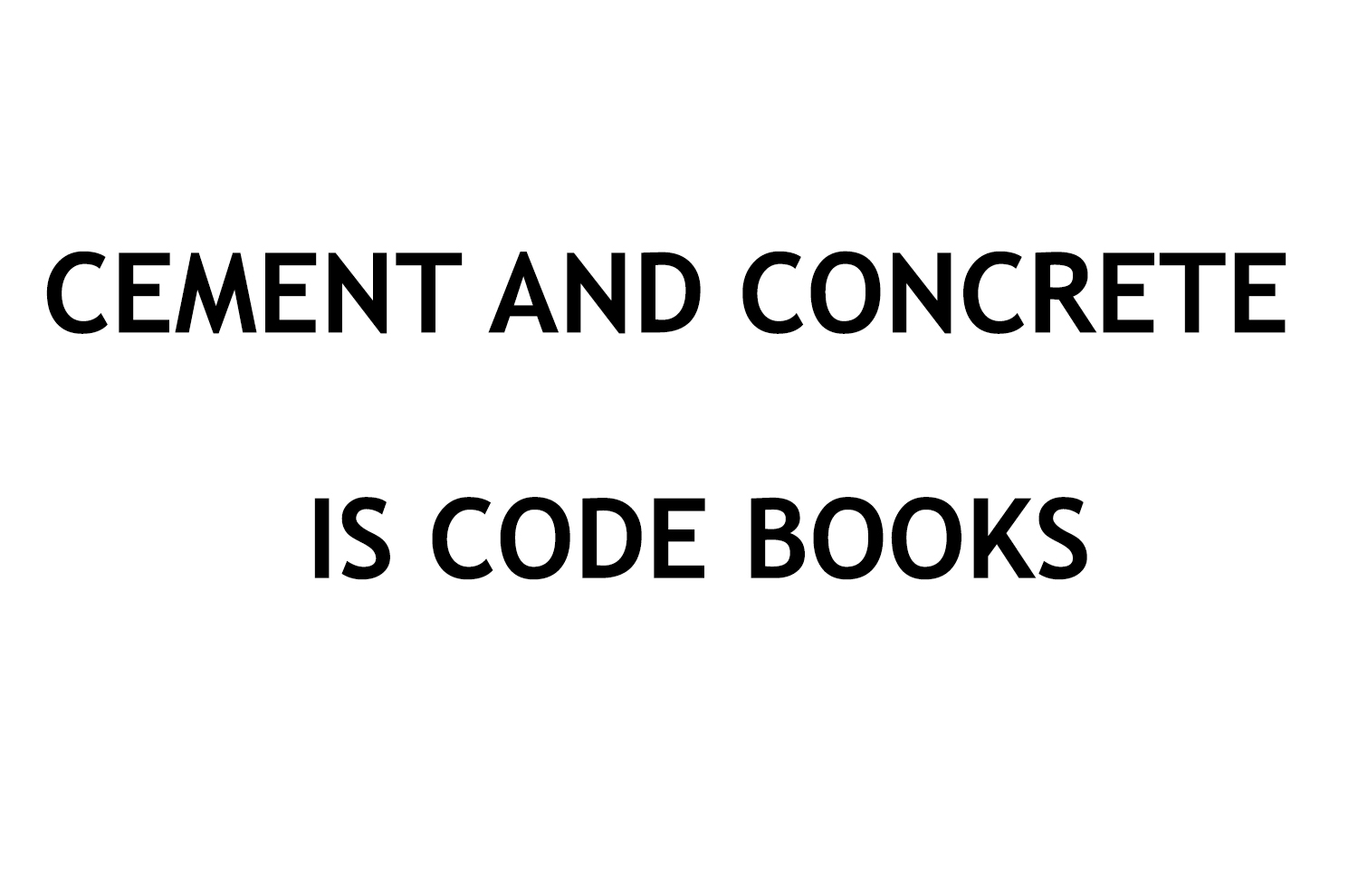 Cement and Concrete IS Code Books