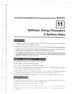 IES MASTER Irrigation Engineering Spillways, Energy Dissipators and Spillway Gates