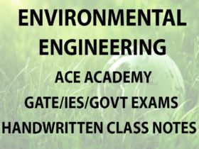 Environmental Engineering ACE GATE Handwritten Notes