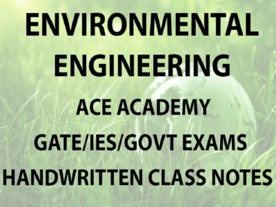 Environmental Engineering ACE GATE Handwritten Notes