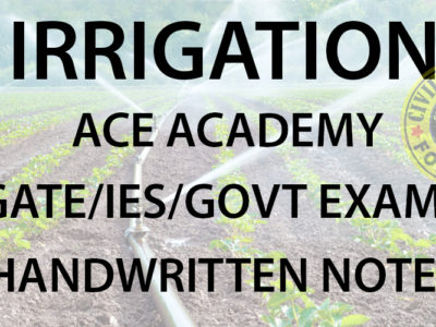 Irrigation ACE GATE Handwritten Notes Free Download PDF CivilEnggForAll 1