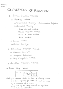 Irrigation ACE Academy GATE Handwritten Notes Free Download PDF