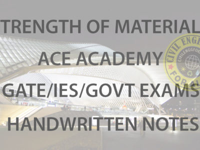 Strength of Materials ACE Academy GATE Handwritten Notes Free Download PDF CivilEnggForAll 1