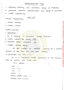 Transportation Engineering AE AEE Ace Academy Handwritten Notes PDF