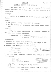 Strength of Materials AE & AEE Ace Academy Handwritten Notes PDF