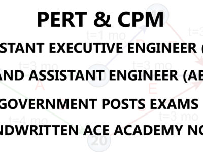 PERT AND CPM AE AEE ACE ACADEMY HANDWRITTEN NOTES PDF DOWNLOAD