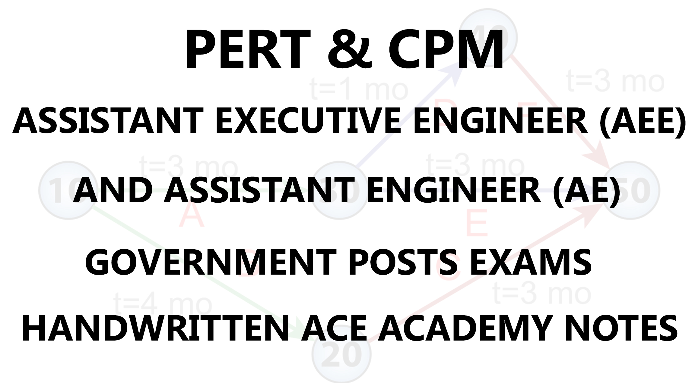 PERT AND CPM AE AEE ACE ACADEMY HANDWRITTEN NOTES PDF DOWNLOAD