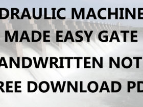 Hydraulic Machinery Made Easy GATE Handwritten Notes Download PDF