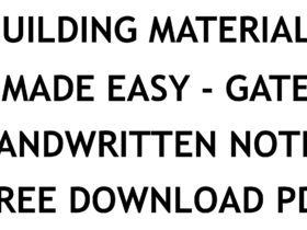Building Materials Made Easy GATE Notes Free Download PDF