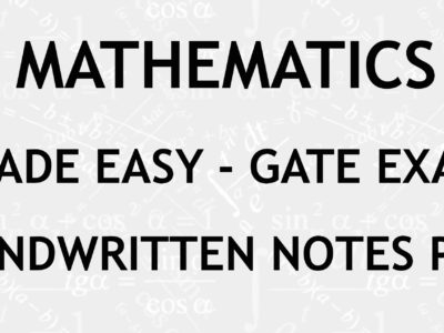 Maths Made Easy GATE Handwritten Notes Free Download PDF