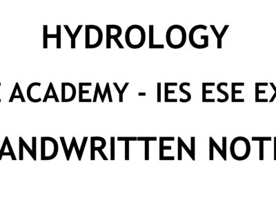 Hydrology IES ESE Ace Academy Handwritten Classroom Notes PDF