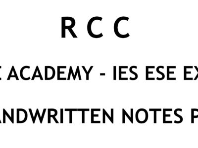 RCC IES ESE Ace Academy Handwritten Notes Free Download PDF
