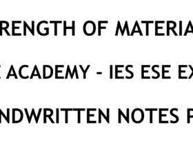 Strength of Materials IES ESE Exam Ace Academy Handwritten Notes