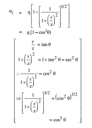 Vertical Stress due to circular loaded area derivation
