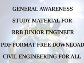 General Awareness - RRB JE Civil Engineer Guide - CivilEnggForAll