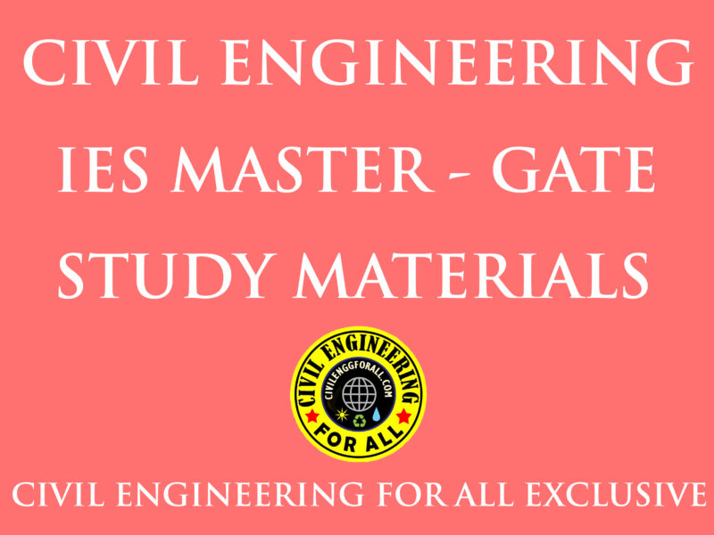 IES Master Civil Engineering GATE Study Materials PDF Free Download