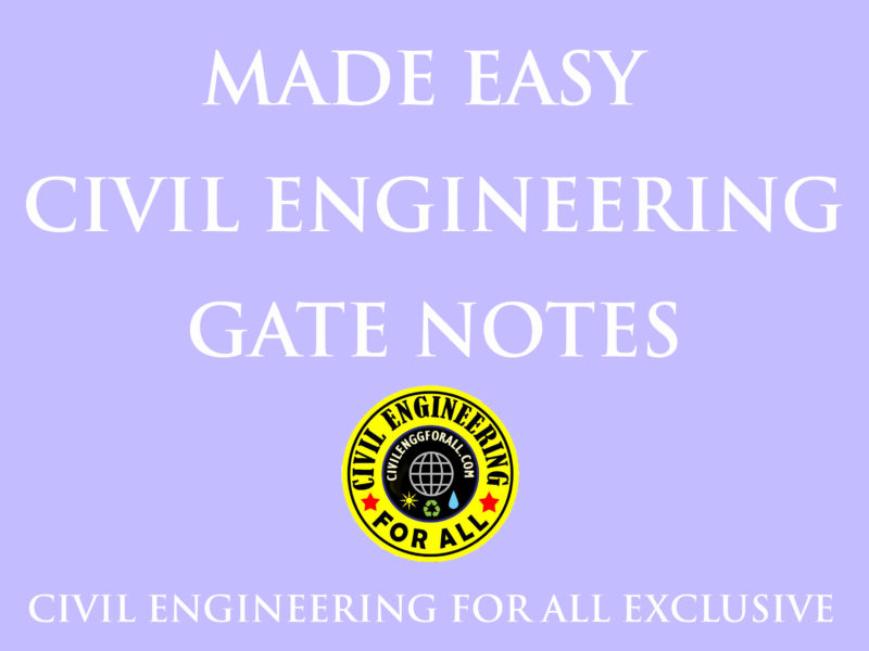 Made Easy Civil Engineering GATE Notes PDF Free Download