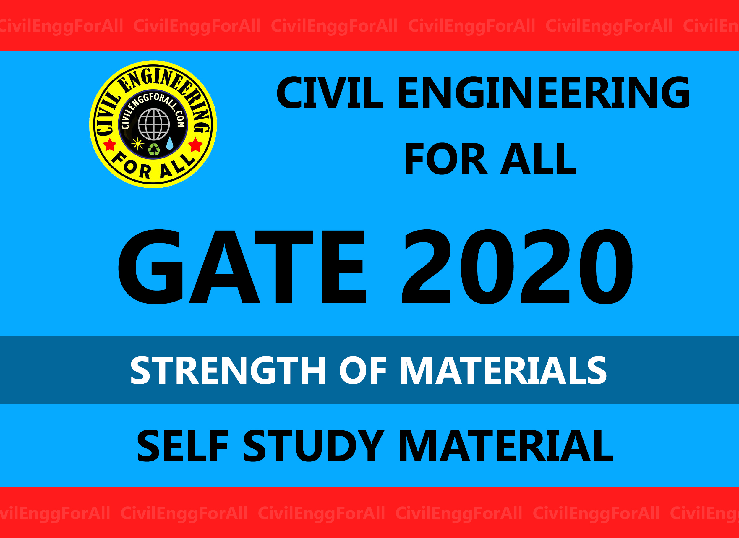 Strength of Materials Civil Engineering GATE 2020 Study Material Free Download PDF - CivilEnggForAll Exclusive