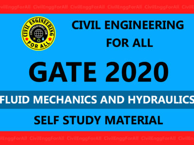 Fluid Mechanics and Hydraulics Civil Engineering GATE 2020 Study Material Free Download PDF - CivilEnggForAll Exclusive