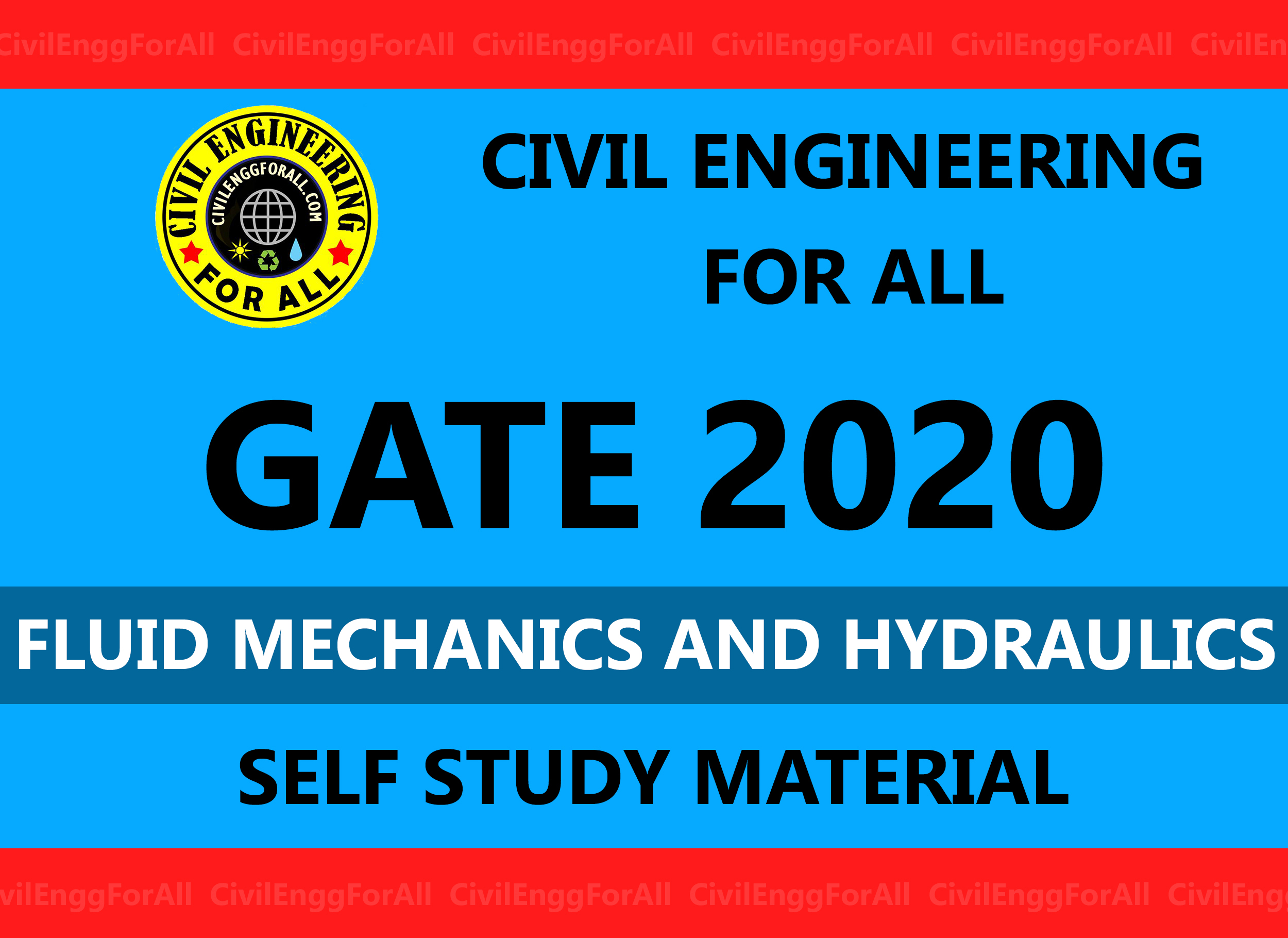 Fluid Mechanics and Hydraulics Civil Engineering GATE 2020 Study Material Free Download PDF - CivilEnggForAll Exclusive