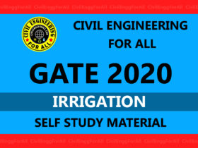 Irrigation Civil Engineering GATE 2020 Study Material Free Download PDF - CivilEnggForAll Exclusive