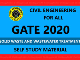 Solid Waste and Wastewater Treatment Civil Engineering GATE 2020 Study Material Free Download PDF - CivilEnggForAll Exclusive