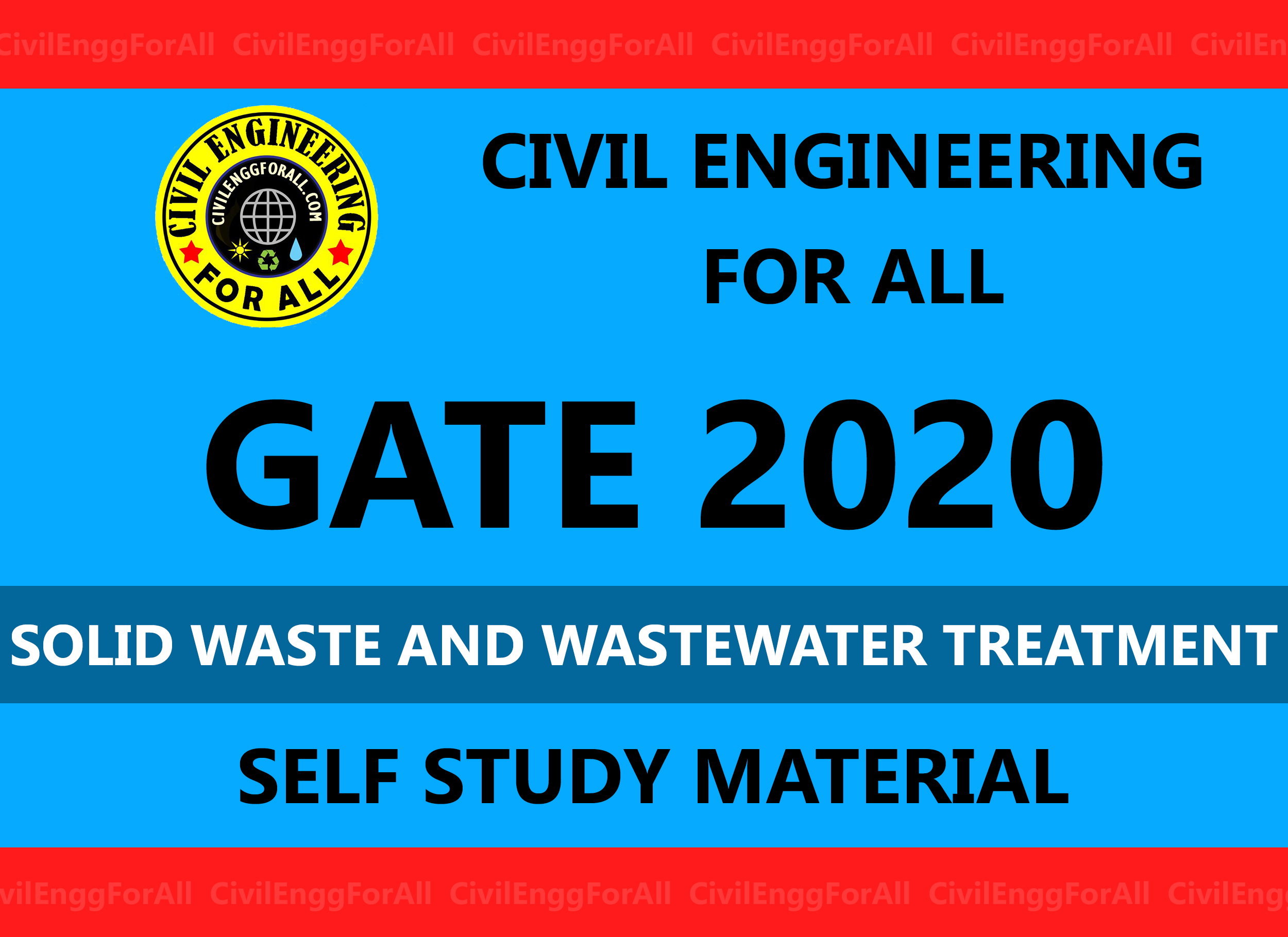 Solid Waste and Wastewater Treatment Civil Engineering GATE 2020 Study Material Free Download PDF - CivilEnggForAll Exclusive