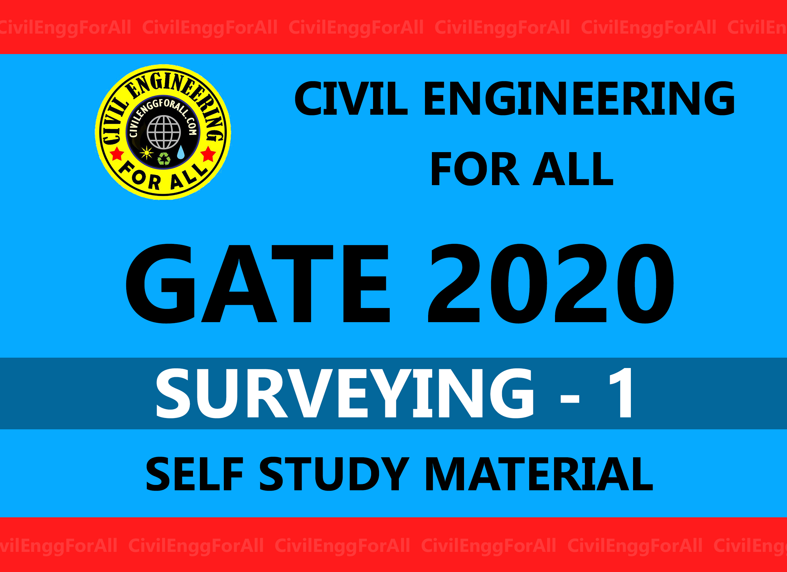 Surveying-1 Civil Engineering GATE 2020 Study Material Free Download PDF - CivilEnggForAll Exclusive