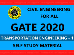 Transportation Engineering-1 Civil Engineering GATE 2020 Study Material Free Download PDF - CivilEnggForAll Exclusive