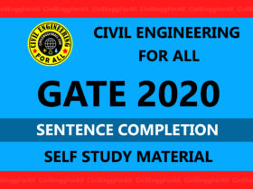 Sentence Completion GATE 2020 Study Material Free Download PDF - CivilEnggForAll Exclusive
