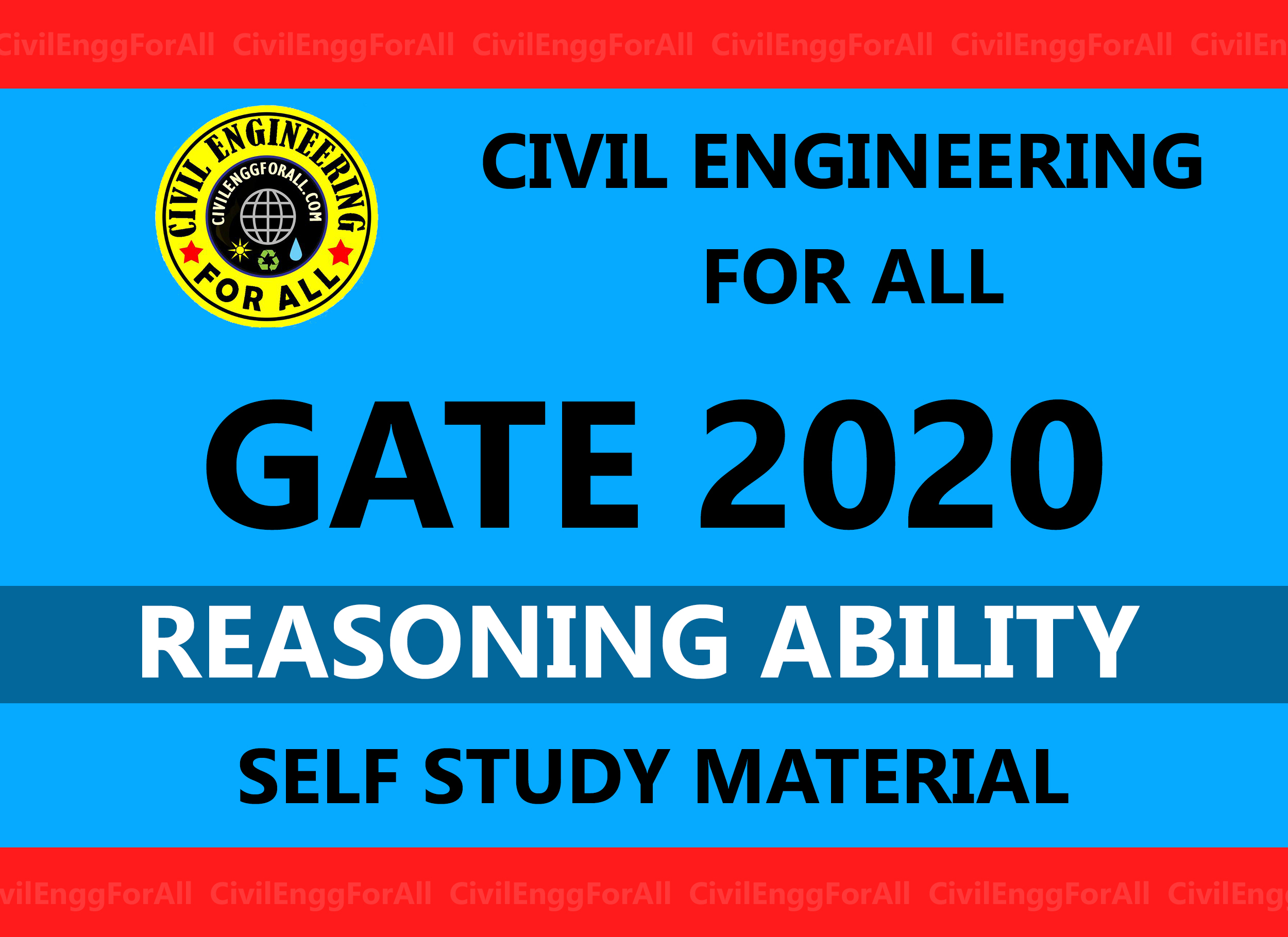 Reasoning Ability GATE 2020 Study Material Free Download PDF - CivilEnggForAll Exclusive
