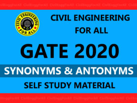 Synonyms and Antonyms GATE 2020 Study Material Free Download PDF - CivilEnggForAll Exclusive