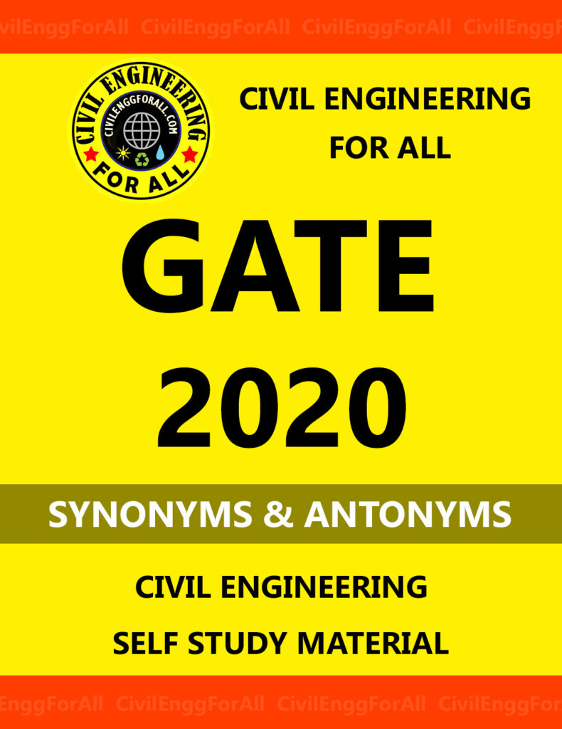 Synonyms Antonyms Gate Study Material Pdf Civilenggforall