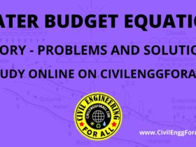 WATER BUDGET EQUATION - THEORY - PROBLEMS AND SOLUTIONS