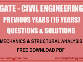 GATE Civil Engineering Previous Years Questions & Solutions Free Download PDF