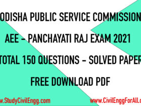 Odisha-PSC-AEE-Panchayati-Raj-Exam-2021-Solved-Paper