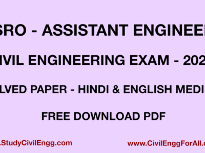 ISRO-Assistant-Engineer-Exam-2022-Civil-Engineering-English-Hindi-Medium-Solved-Paper-PDF-StudyCivilEngg.com-CivilEnggForAll.com-Hindi-and-English-Medium
