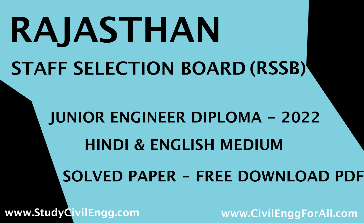 Rajasthan-Staff-Selection-Board-RSSB-Junior-Engineer-Diploma-Exam-2022-Hindi-English-Medium-Free-Download-PDF