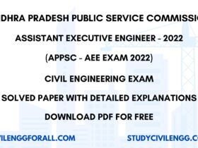 ANDHRA PRADESH PUBLIC SERVICE COMMISSION (APPSC) - ASSISTANT EXECUTIVE ENGINEER (AEE) EXAM 2022 - SOLVED PAPER FREE DOWNLOAD PDF